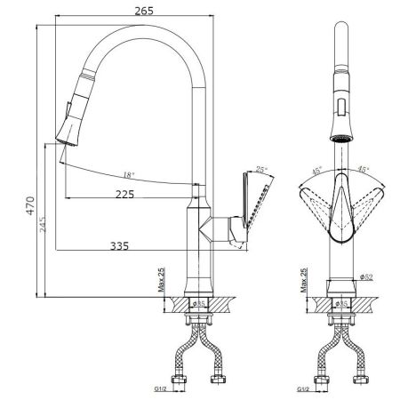 Смеситель для кухни RUSH Denis (DN0335-23), артикул DN0335-23