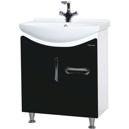 Тумба под раковину Bellezza Лагуна 65 4632110090044 1 ящик Черная, артикул 4632110090044