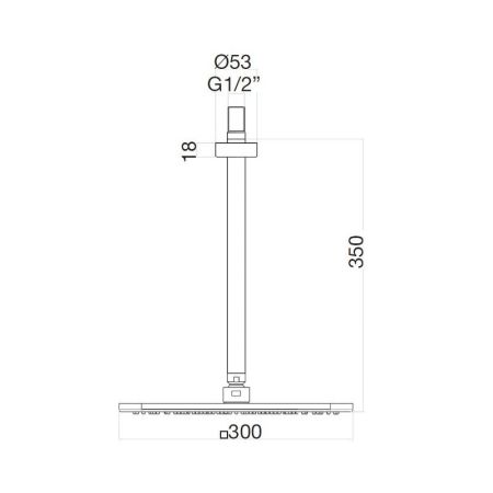 Верхний душ Webert AC0943010, золото, артикул AC0943010