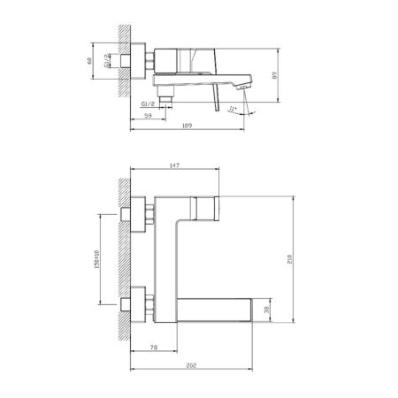 Смеситель для ванны Splenka S01.30, хром, артикул S01.30