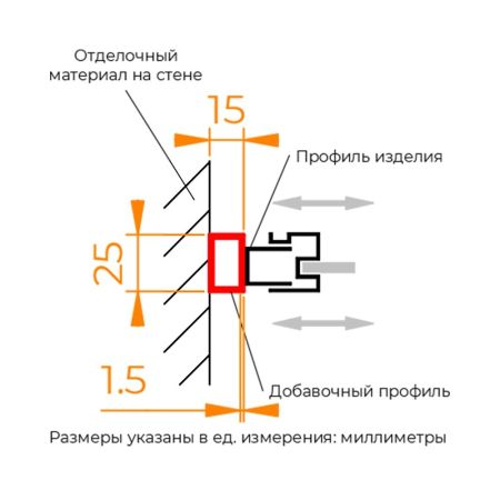 Профиль добавочный RGW A-03 2000 мм, артикул 41273020-01