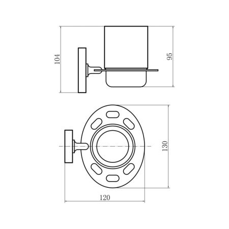 Стакан для ванной комнаты FASHUN A1906-1, хром, артикул A1906-1