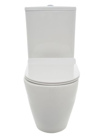 AQM1002 Унитаз напольный Rimless c сиденьем SoftClose,  горизонтальный выпуск. 660x360x435мм, артикул AQM1002