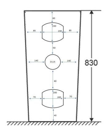Раковина DORRIS напольная Cerutti SPA  430x360x830