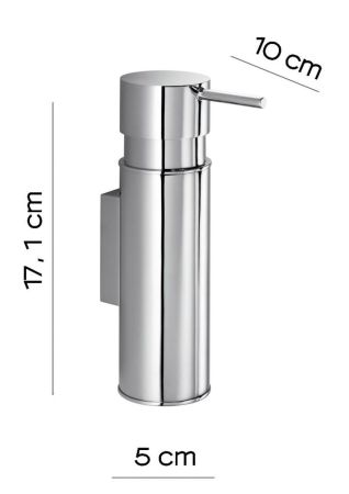 Gedy Kyron, настенный металлический дозатор, цвет хром, артикул 2086(13)