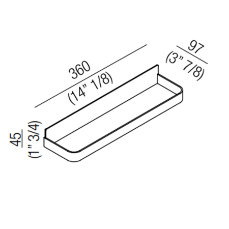 Agape Memory Полотенцедержатель, 36см, цвет: глянец