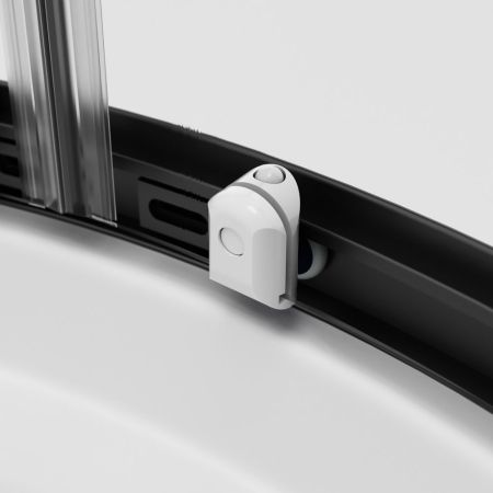 W88E-205-080BT64 X-Joy Twin Slide,  Душевое ограждение c поддоном, 80x80, профиль черный, артикул W88E-205-080BT64