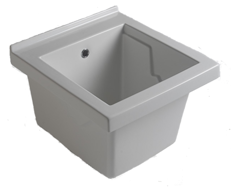 White Ceramic Arno, постирочная/хозяйственная раковина 45х51х40h см, цвет белый глянцевый, артикул GAR.01.001