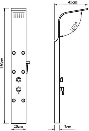 Душевая панель Galaxy Shine с гидромассажем, артикул 00209997
