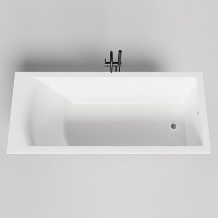 Salini CASCATA KIT Встраиваемая ванна с прямоугольной чашей 1700x700x552 мм, ножки, сифон S-Sense, белый глянцевый, артикул 104413G