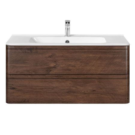 База под раковину Vico 1000 подвесная, 2 выкатных ящика soft close, R.Wood, артикул VMC-2V100RW