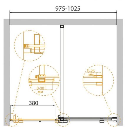 Душевая дверь в нишу CEZARES STREAM-BF-1, артикул STREAM-BF-1-140-C-Cr