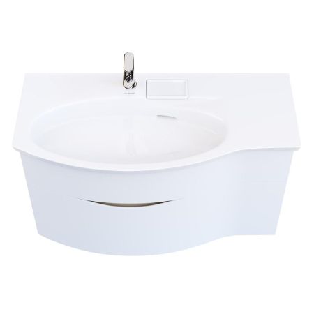 Тумба RIVA 100 см левая, белая матовая, артикул RV.100Lh\WHT.M