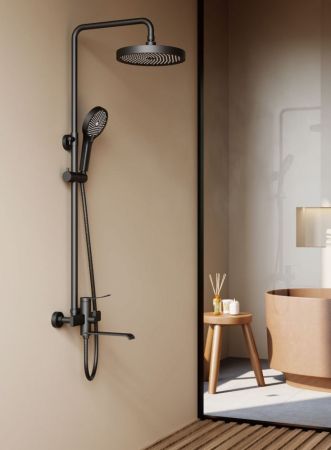 Душевая система BELZ B24812-3, оружейная сталь, артикул B24812-3