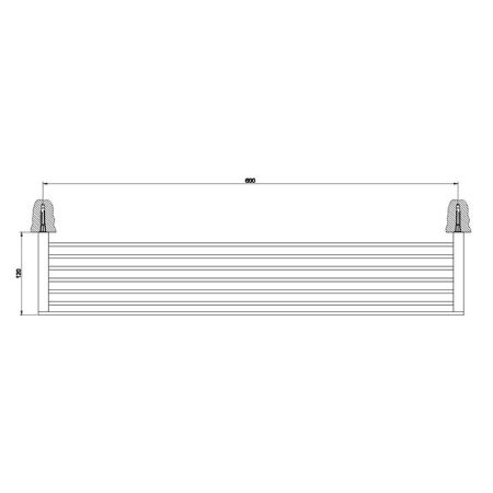 Gessi Rettangolo Полочка 60см, цвет: шлифованный черный металлик