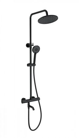 Душевая система с термостатом WONZON & WOGHAND INN 4, Черный матовый (WW-B3047-A1-MB), артикул WW-B3047-A1-MB