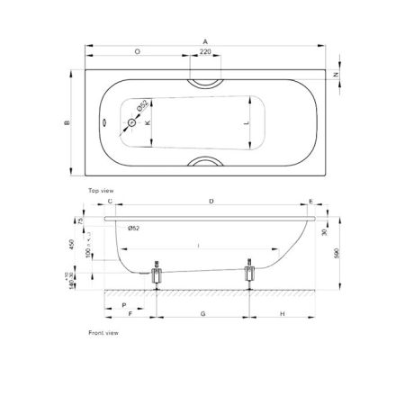BETTE Classic Ванна с шумоизоляцией 170х80х45, с шумоизоляцией, белая (для стандартного слива-перелива), артикул 3111-000
