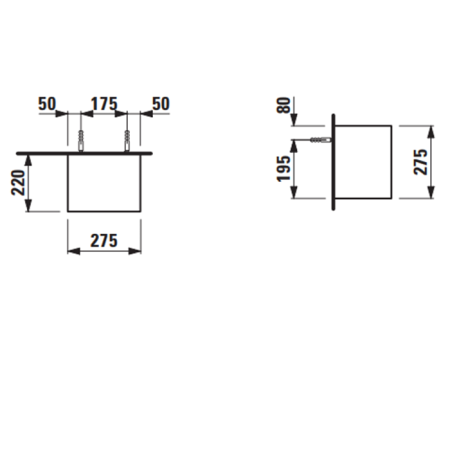 Laufen Palomba Шкаф подвесной, 275х220х275мм, цвет: синий, артикул 4.0700.1.180.224.1