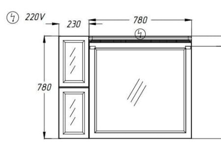 Зеркало Мираж 100 Opadiris Светлый орех, артикул 