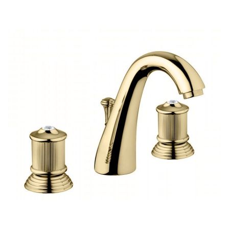 Bongio Impero Смеситель для раковины, цвет золото/Swarovski