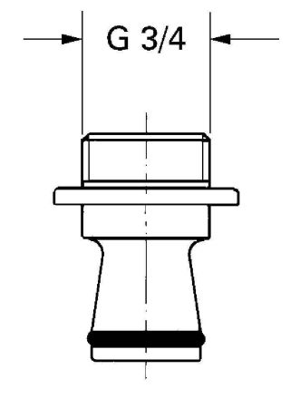 Универсальный адаптер для смесителей с накидной гайкой 3/4 GROHE (12037000)