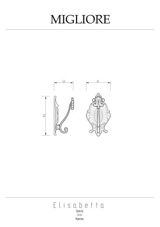 ELISABETTA Крючок, золото, артикул 17069