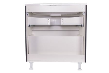 Тумба напольная "Бергамо мини 90" (2 ящ.) Люкс антискрейтч черный, PLUS, артикул СС-00002363