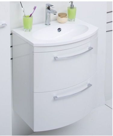 Тумба с раковиной De Aqua Лонг 60 белый, артикул 00212713