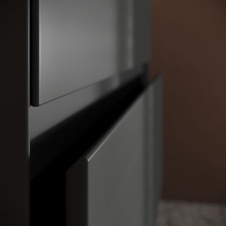 BURGBAD ACCURA Зеркало 800х800х70 мм., LED подсветка 4200K, корпус черный, артикул SIIV080