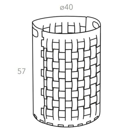 ADJ Круглая корзина для белья Bottega, D40xH57 см., цвет: бордо/коньяк, артикул 1057.30/09