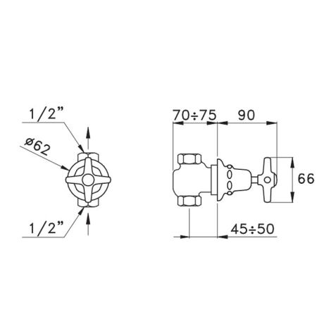 Stella Italica Встраиваемый смеситель 0/154 без излива, цвет: хром, артикул IT 01100 CR00