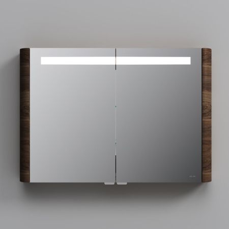 M30MCX1001NF Sensation, зеркало, зеркальный шкаф, 100 см, с подсветкой, орех, текстурированная, шт, артикул M30MCX1001NF