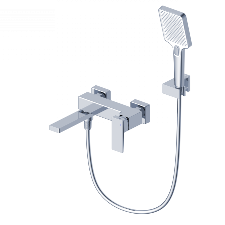 Смеситель для ванны с душем WONZON & WOGHAND CUBE 2.0, Хром (WW-88037068-CR)
