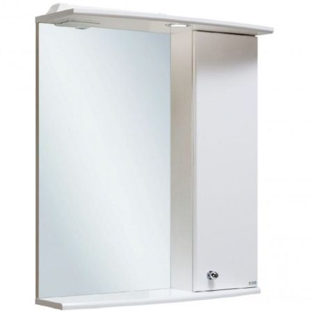 Зеркало со шкафом Runo Ирис 55 4620750022426 с подсветкой R Белое