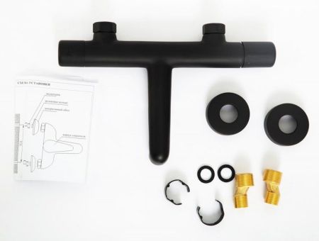 UNO Смеситель для ванны и душа, чёрный UNO-VASM-NERO, артикул UNO-VASM-NERO