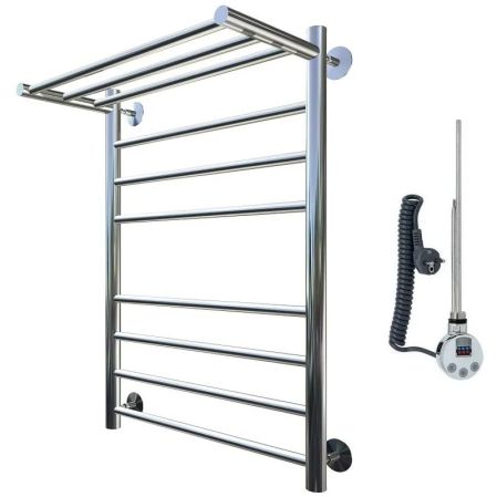 Электрический полотенцесушитель Тругор Аспект 2 элТЭН 80x50 с полкой Хром, артикул Аспект2/элТЭН8050П