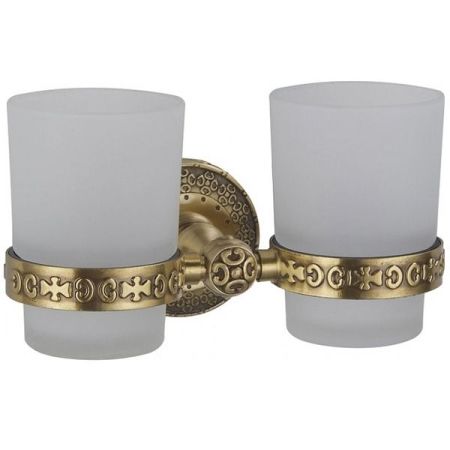 Подстаканник двойной ZorG BR AZR 04 BR Бронза, артикул AZR 04 BR