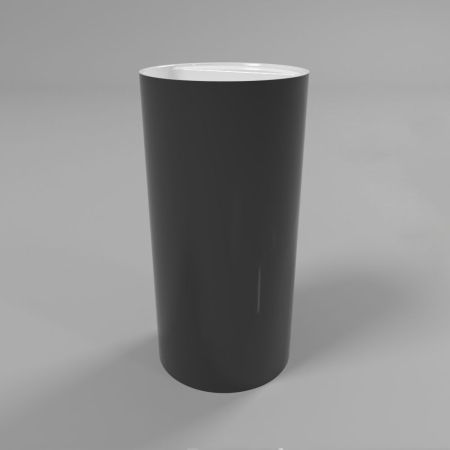 Умывальник WHITECROSS Pantheon D=43 (черный/белый глянец) иск. камень