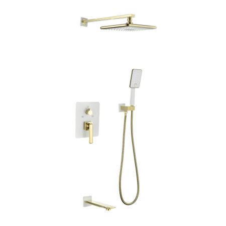 Смеситель Lemark для ванны и душа, встраиваемый  Mista (LM6422WG), артикул LM6422WG