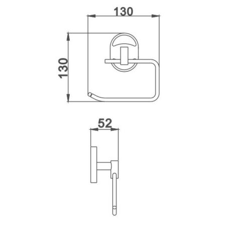 Держатель для туалетной бумаги Haiba HB1903-3, хром