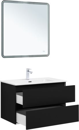 Тумба под раковину Aquanet Вега 2.0 80 черный, артикул 00337955