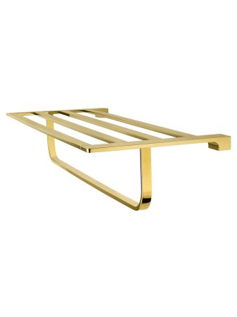 Полотенцедержатель с полкой WONZON & WOGHAND ECLIPSE, Глянцевое золото (WW-9181-LG), артикул WW-9181-LG