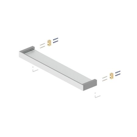 Полка в ванную стеклянная Timo Petruma никель (15272/13), артикул 15272/13