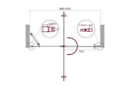 Душевая дверь BelBagno ETNA-B-12-60/20-C-Cr-90 Душевая дверь BelBagno ETNA-B-12-60/20-C-Cr-90