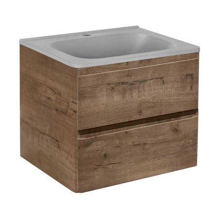 База под раковину Vico 600 подвесная, 2 выкатных ящика soft close, V.Oak, артикул VMC-2V600VO