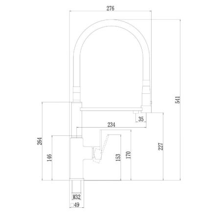 Смеситель для кухни с подключением к фильтру Savol S-L1808Q-12, графит, артикул S-L1808Q-12