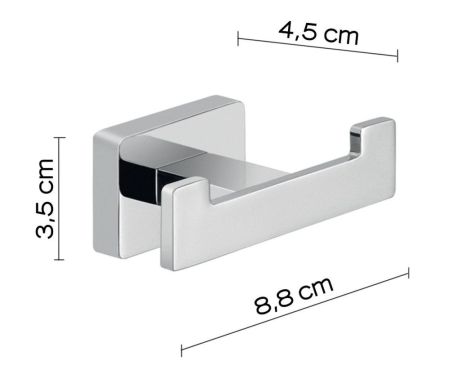 Gedy Atena, крючок двойной, цвет хром, артикул 4426(13)