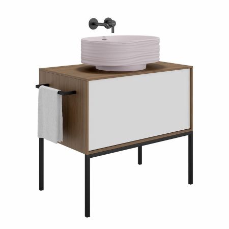 Тумба ATOLLO напольная/подвесная с ящиком 80, белая матовая, артикул AT.80\WHT.M