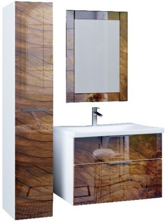 Шкаф пенал Marka One Idalgo 30П L Black stone, артикул У73200