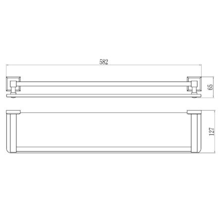 Полка стеклянная Savol S-609591, хром, артикул S-609591